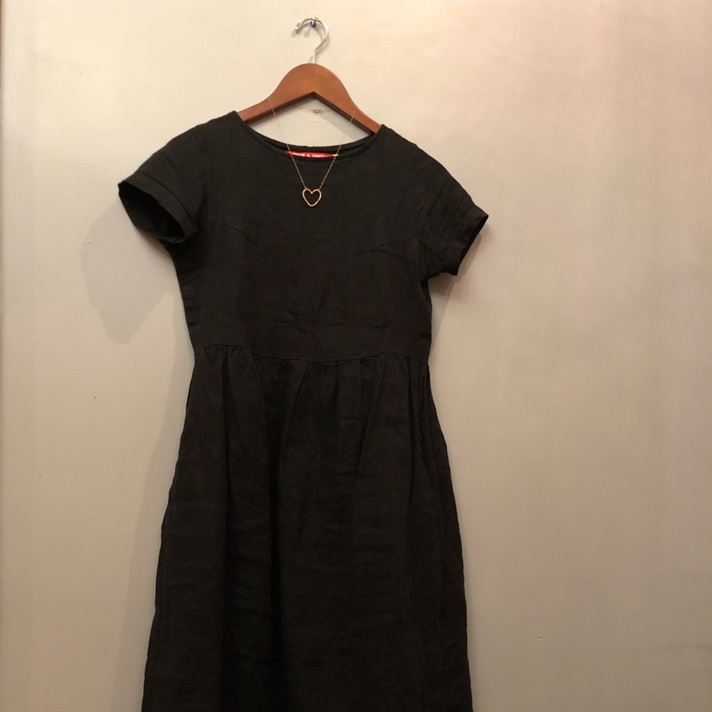 Pyne & Smith Black Linen Dress Size XS